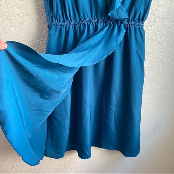 ⭐️ BCBGENERATION | Teal Ruffle Neck Dress, Size S - Picture 7 of 10